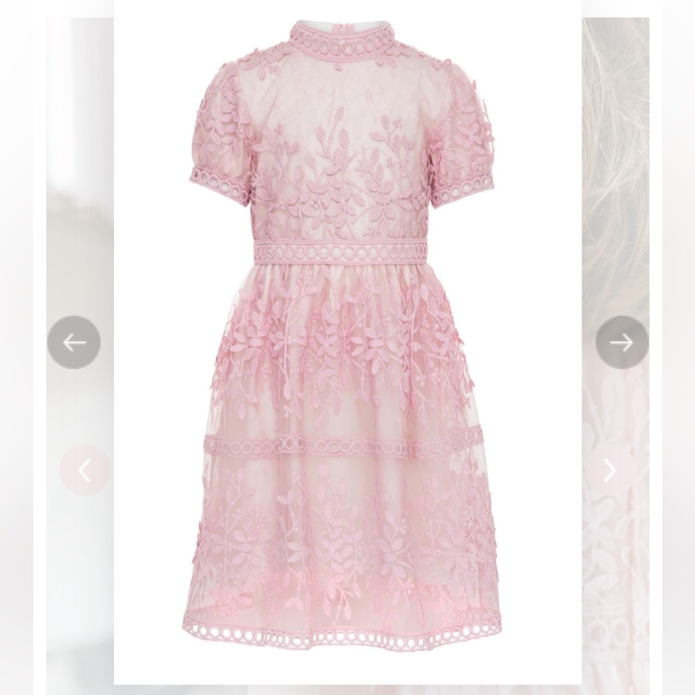 Ivy City Co. Girls Mini Sicily Dress in pink. Size 12-18 month.